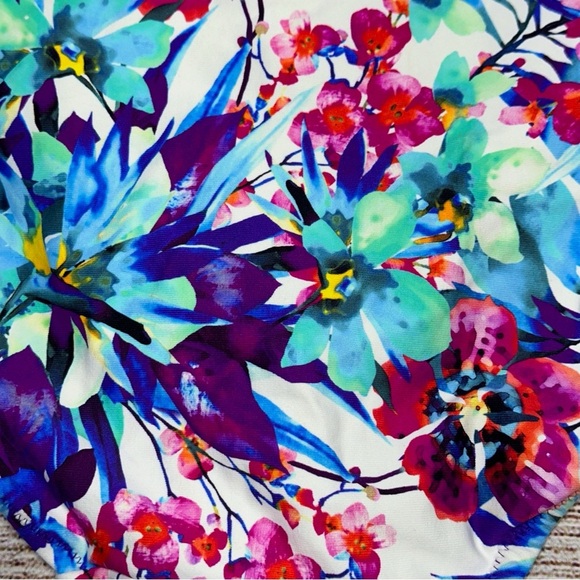 NWT Fantasie Multicolor Floral High Waist Bikini Bottoms Size S - Picture 8 of 11